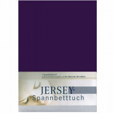 Schlafgut Spannbetttuch Jersey 90/190-100/200cm, 12001-pflaume