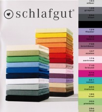 Schlafgut Spannbetttuch 15001-BASIC, 90/190-100/200cm, Mako-Jersey