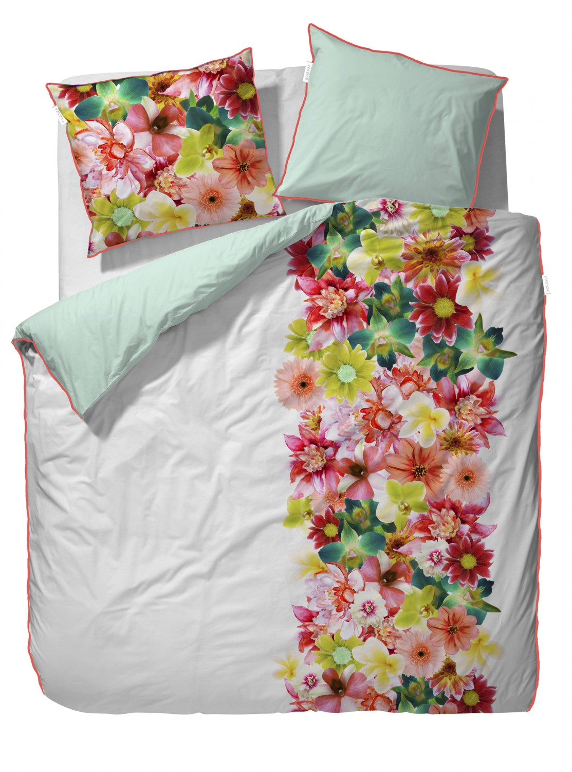 Essenza baumwoll satin bettwäsche belle multi digitaldruck 3380 Janine braune bettwäsche
